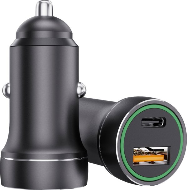 Jellico Φορτιστής Αυτοκινήτου F4 PD 20W 1xUSB-C + 1xUSB QC3.0 με Καλώδιο USB-C, Μαύρος