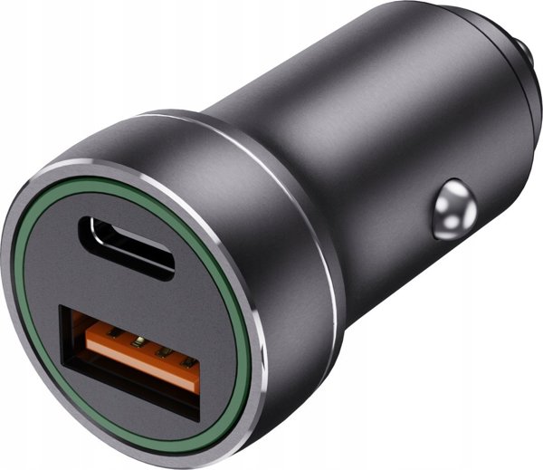 Jellico Φορτιστής Αυτοκινήτου F4 PD 20W 1xUSB-C + 1xUSB QC3.0 με Καλώδιο USB-C, Μαύρος