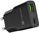 Φορτιστής δικτύου Natec Ribera GAN Slim 20W 1x USB-A + 1x USB-C μαύρος