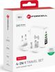 Forcell Φορτιστής Ταξιδιού 4in1 με 2x USB-A, 1x USB-C, Power Bank & Ασύρματη Φόρτιση 3A (5903396072475)