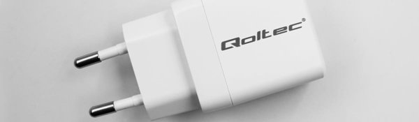 Φορτιστής Qoltec 35W GaN, USB-C PD & USB QC 3.0, Λευκός