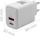 Φορτιστής Qoltec 35W GaN, USB-C PD & USB QC 3.0, Λευκός