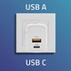Φορτιστής Qoltec 35W GaN, USB-C PD & USB QC 3.0, Λευκός