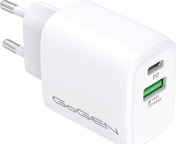 Φορτιστής GoGEN ACHPDQ220W, USB-C PD 20W & USB-A 18W, Ταχείας Φόρτισης