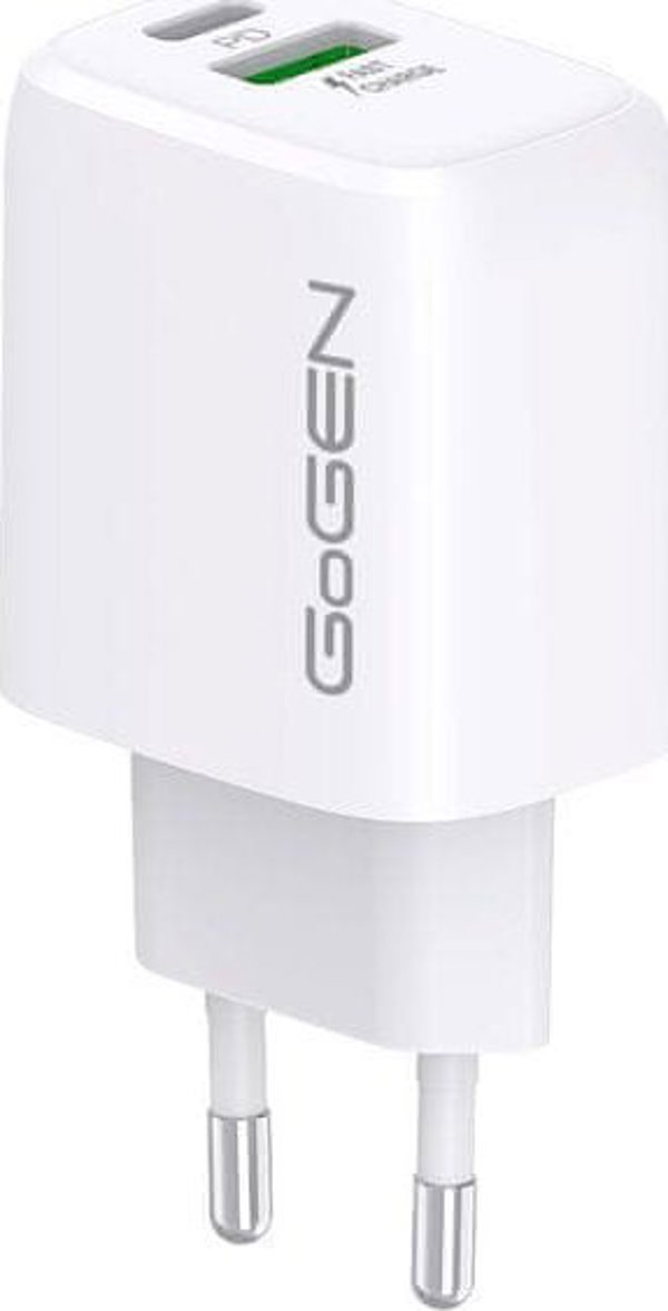Φορτιστής GoGEN ACHPDQ220W, USB-C PD 20W & USB-A 18W, Ταχείας Φόρτισης