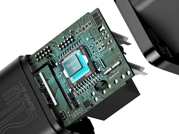 Baseus Super Si Φορτιστής Τοίχου 20W PD USB-C με Καλώδιο Lightning, Quick Charge 3.0, Μαύρος
