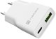 Φορτιστής δικτύου Natec Ribera GAN Slim 20W USB-A + USB-C λευκός