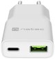 Φορτιστής δικτύου Natec Ribera GAN Slim 20W USB-A + USB-C λευκός