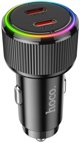 Φορτιστής αυτοκινήτου Hoco 2 x USB C QC PD 50W NZ14B μαύρος