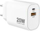 Φορτιστής Sinox PRO 230V USB-A+USB-C 20W Λευκός
