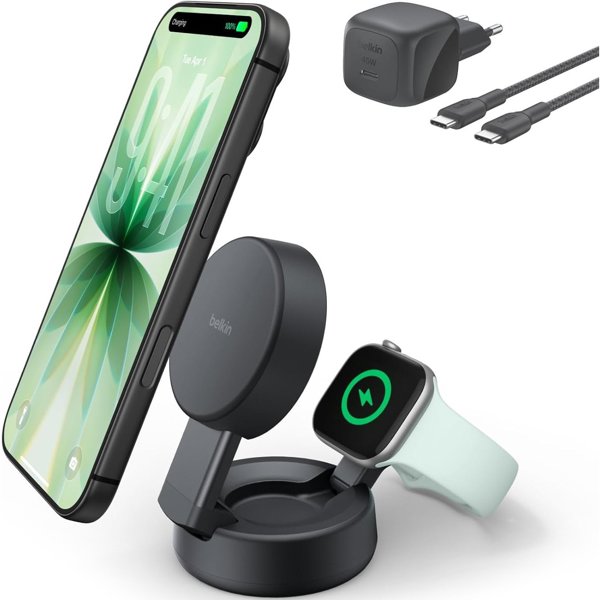 Belkin Φορτιστής UltraCharge 25W Qi2, Ταχυφορτιστής Smartphone, Λευκό