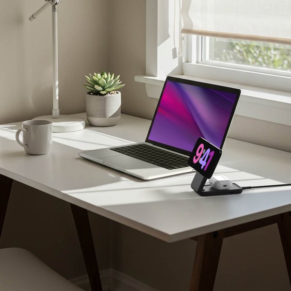 Ładowarka Belkin UltraCharge Qi2 magnetyczna składana 2w1 25W Czarny (WIZ038KQBK)