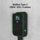 Green Cell Wallbox EV PowerBox Φορτιστής Αυτοκινήτου EV 22kW, Type 2, Καλώδιο 6m, με Οθόνη LCD