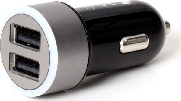 Techly Φορτιστής Αυτοκινήτου 2x USB-A 4.8A 24W (IUSB2-CAR-ADP482) - Ταχεία Φόρτιση για Smartphone & Tablet