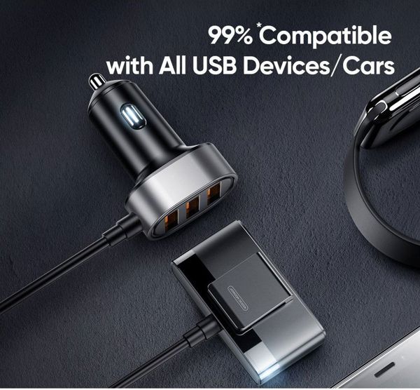 Joyroom JR-CL03 Φορτιστής Αυτοκινήτου 5 Θυρών USB-A 3.1A με Καλώδιο 1.5m