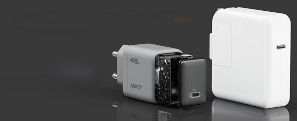 Aukey PA-C2 Φορτιστής Τοίχου 45W με Quick Charge - Γκρι