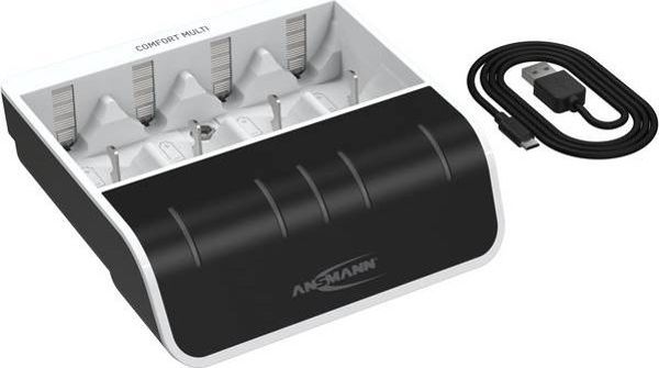 Ansmann Comfort Multi Charger (1001-0093) Φορτιστής Μπαταριών με Τεχνολογία Perfect-7 7 Σταδίων Φόρτισης