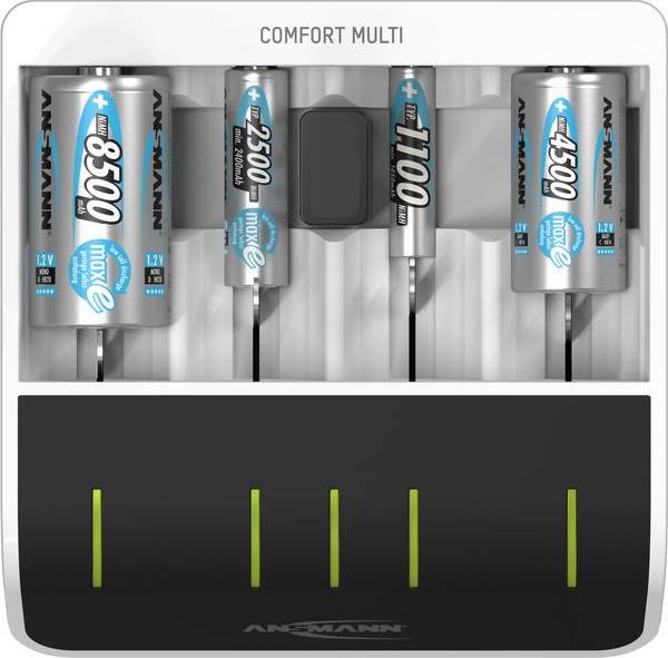 Ansmann Comfort Multi Charger (1001-0093) Φορτιστής Μπαταριών με Τεχνολογία Perfect-7 7 Σταδίων Φόρτισης