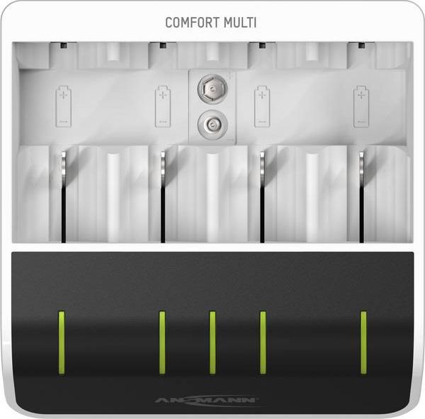 Ansmann Comfort Multi Charger (1001-0093) Φορτιστής Μπαταριών με Τεχνολογία Perfect-7 7 Σταδίων Φόρτισης