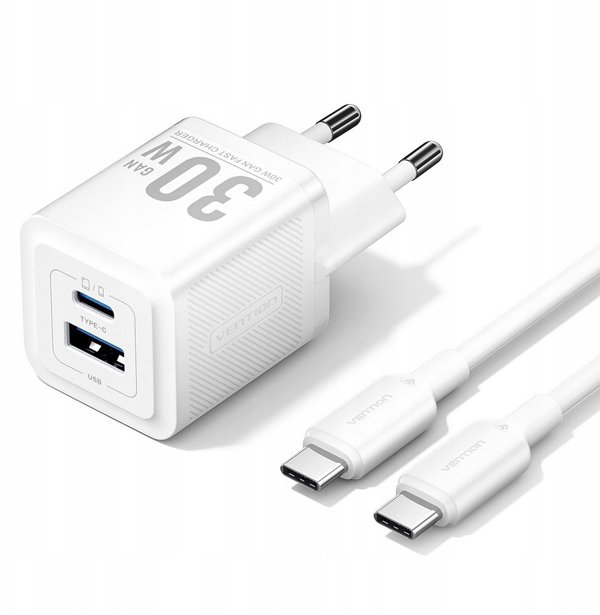 Ladowarka Vention USB +CABLE/30W 2P (TZ-FEQW0-EU)