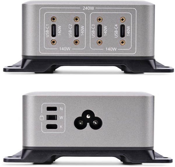 Ładowarka StarTech USB-C 4 wyjścia 240W (424DUK-USB-C-CHARGER)