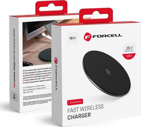 Forcell Επαγωγικός Φορτιστής Ασύρματης Φόρτισης Quick Charge 2A, Μαύρος