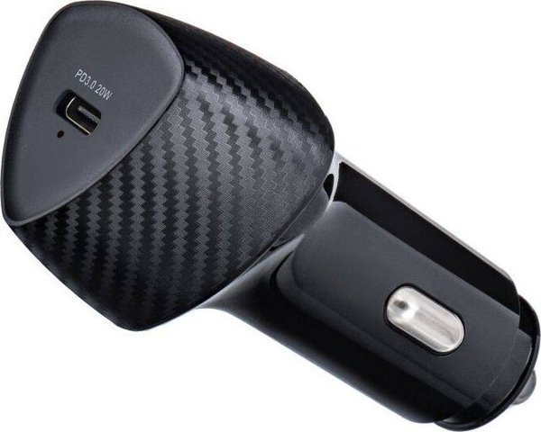 Φορτιστής Αυτοκινήτου ForCell Carbon CC50-1C USB-C PD 3.0 20W Μαύρος