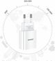 Φορτιστής Usams T18 1x USB-A 2.1A, Γρήγορη Φόρτιση, Λευκό, Ανθεκτικό Περίβλημα ABS