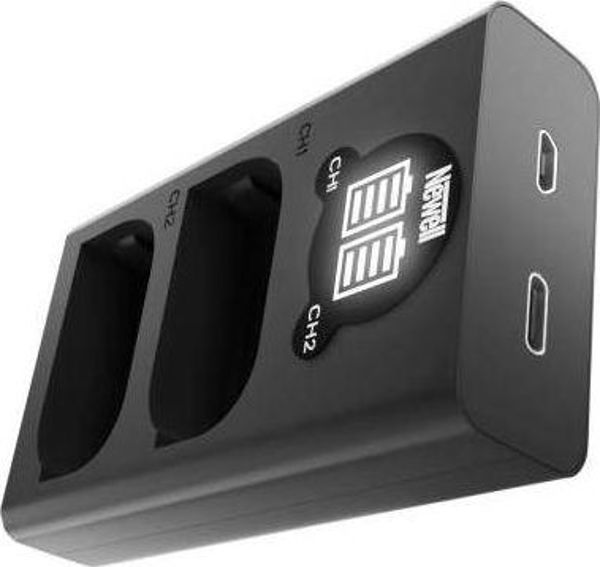 Newell Διπλός Φορτιστής Μπαταρίας DL-USB-C για Panasonic DMW-BLK22, LUMIX S5, GH5, G9, GH5S