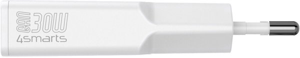 Φορτιστής τοίχου 4smarts FlatPlug Slim Dual 30W GaN 2xUSB-C λευκός