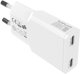 Φορτιστής τοίχου 4smarts FlatPlug Slim Dual 30W GaN 2xUSB-C λευκός