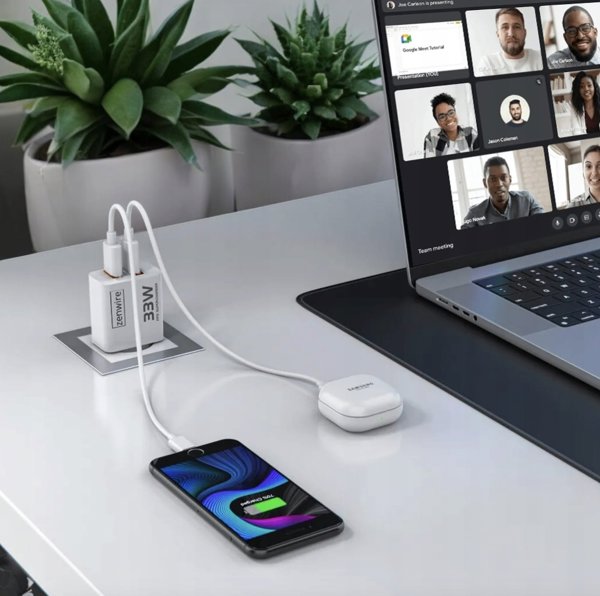 Φορτιστής Zenwire Γρήγορος Φορτιστής Τοίχου Kostka GAN III 33W USB-C USB-A για iPhone Samsung Zenwire YMS-618