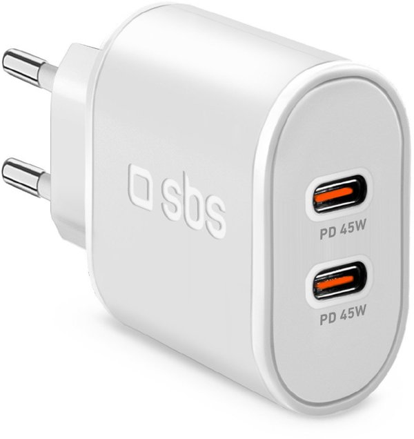 Φορτιστής SBS Mobile Φορτιστής 2x USB-C 45W 8018417405709 TETR2CPD45W