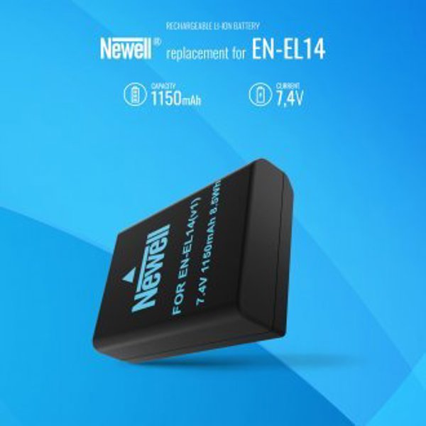 Newell Σετ Διπλός Φορτιστής USB-C και 2 Μπαταρίες EN-EL14 για Nikon Κάμερες