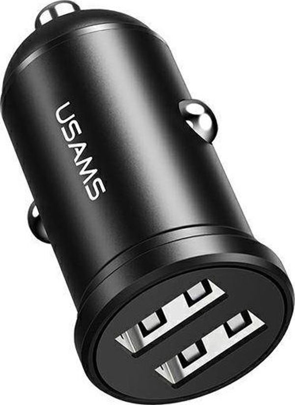 Φορτιστής Αυτοκινήτου Usams US-CC114, 2x USB-A 2.4A, 12V-24V