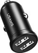 Φορτιστής Αυτοκινήτου Usams US-CC114, 2x USB-A 2.4A, 12V-24V