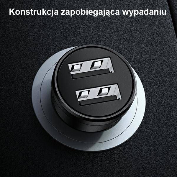 Φορτιστής Αυτοκινήτου Usams US-CC114, 2x USB-A 2.4A, 12V-24V