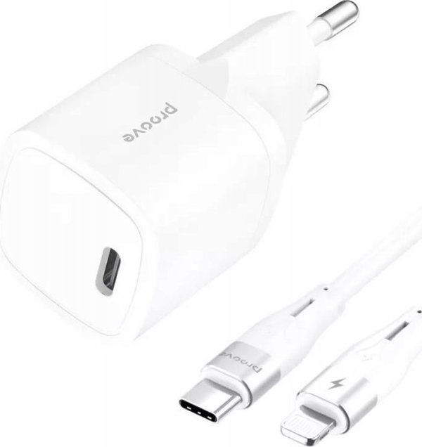 Canyon Φορτιστής Τοίχου 20W USB-C PD3.0 με Καλώδιο Lightning, Λευκός