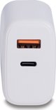 Lindy 73424 Φορτιστής Τοίχου 30W Universal, 1x USB & 1x USB-C με Γρήγορη Φόρτιση, Λευκό