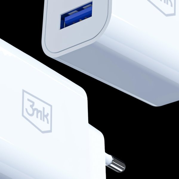 Φορτιστής 3mk FlowPower 10W 2.4A, Λευκός - Φορτιστής Τοίχου USB