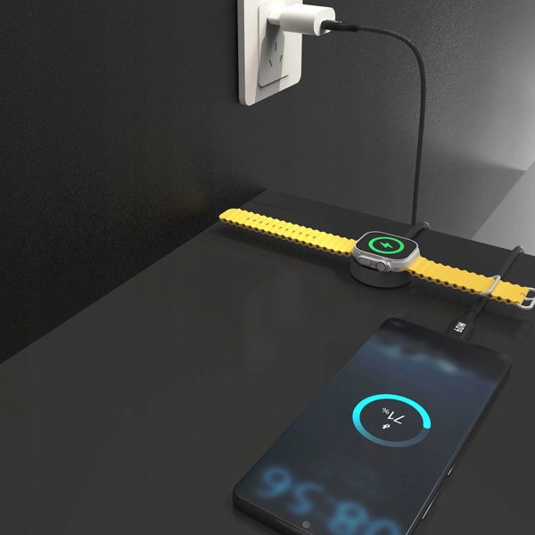 Dudao A12MaxC Φορτιστής 2 σε 1, 60W PD για Apple Watch & USB-C, Μαύρο