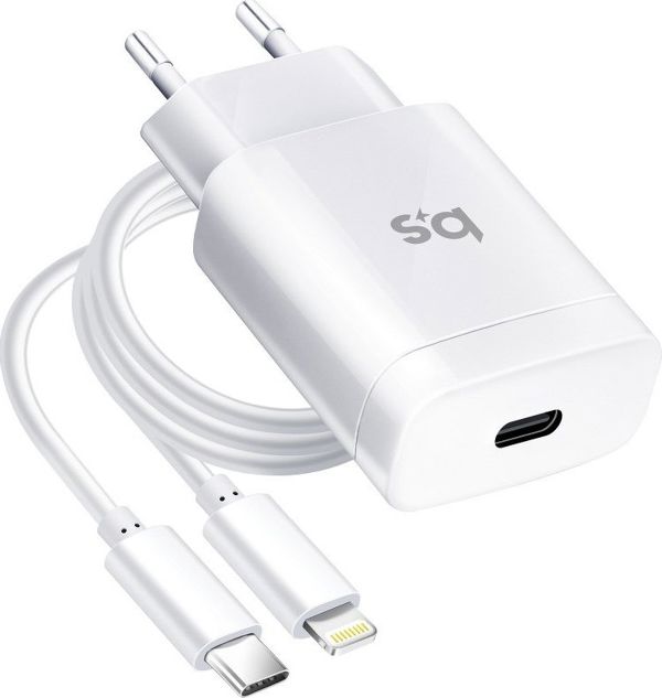 Φορτιστής Blue Star USB-C 18W PD, Ταχεία Φόρτιση για Smartphone, Λευκό