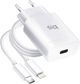Φορτιστής Blue Star USB-C 18W PD, Ταχεία Φόρτιση για Smartphone, Λευκό