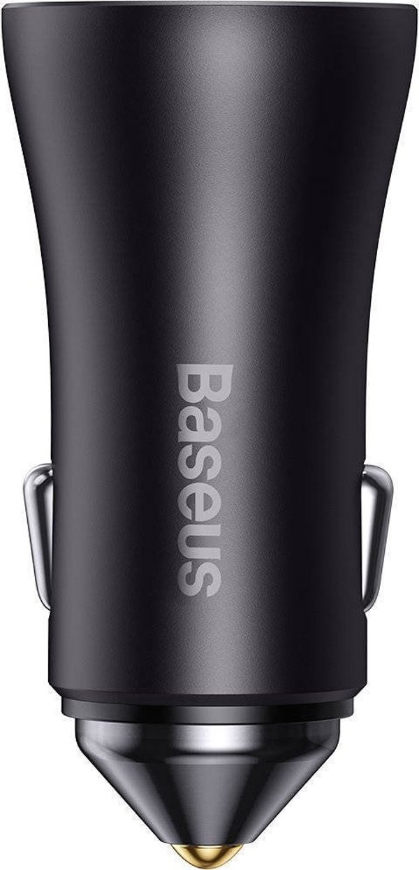 Baseus Golden Contactor Pro Φορτιστής Αυτοκινήτου 2x USB-C 40W - Γκρι