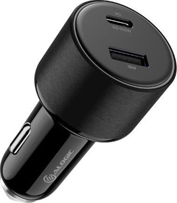 Alogic Φορτιστής Αυτοκινήτου 100W, 2 Θυρών USB-C & USB-A, Ταχείας Φόρτισης