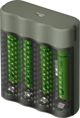 Φορτιστής Μπαταριών GP ReCyko M451 USB, Ταχείας Φόρτισης για 2 ή 4 Μπαταρίες AA/AAA με Ενδείξεις LED