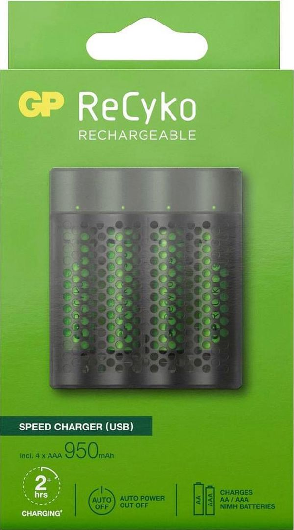 Φορτιστής Μπαταριών GP ReCyko M451 USB, Ταχείας Φόρτισης για 2 ή 4 Μπαταρίες AA/AAA με Ενδείξεις LED