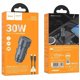 Φορτιστής αυτοκινήτου Hoco USB A + USB C QC3.0 PD 30W + καλώδιο USB C σε USB C Z57A μαύρος