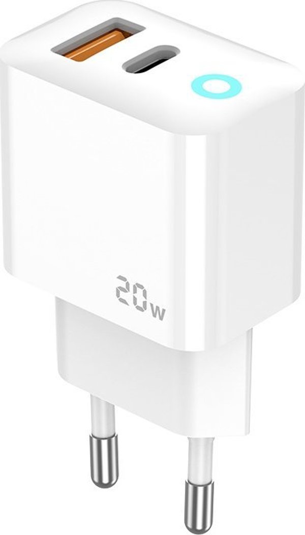 Ladowarka Jellico JELLICO ladowarka sieciowa EU11 PD 20W 1xUSB-C + 1xUSB QC3.0 Biay
