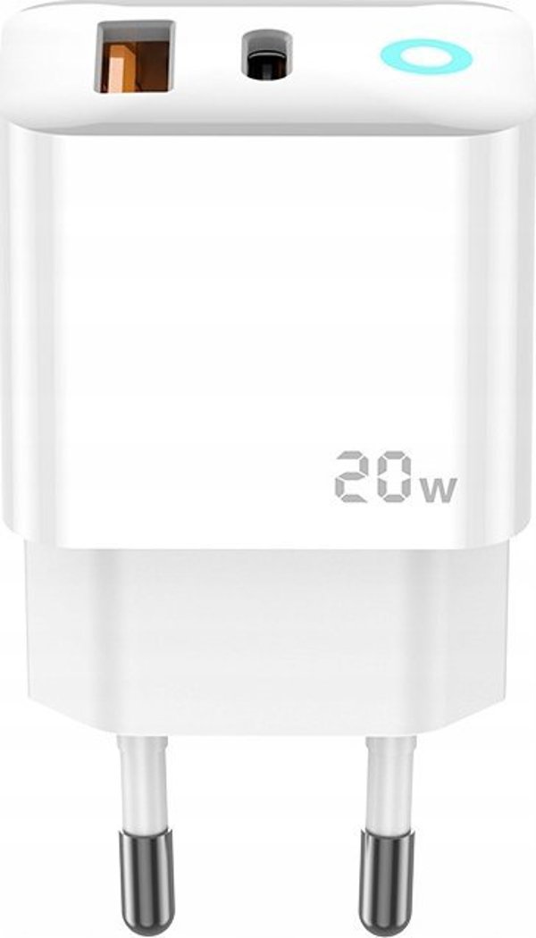 Ladowarka Jellico JELLICO ladowarka sieciowa EU11 PD 20W 1xUSB-C + 1xUSB QC3.0 Biay